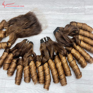 Vapeur Curl Oeuf Bouclés Trame Bundle Cheveux Expédition Rapide Dans Le Monde Entier Meilleur Service Pas Enchevêtrement Pas Mixte Vrais Cheveux génie trame - Product Image 5