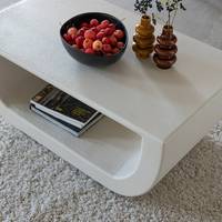 Table basse Vandana Nimbus Aston en bois effet béton blanc
