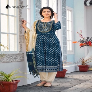 High Quality <b>Women's</b> Cotton Modal Rayon Kurti from Indian Supplier for Wedding Ethnic Wear - Product Image 4