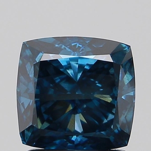 1.57 Ct <b>Cushion</b> Cut Lab Grown Diamond Fancy Vivid Blue SI2 IGI Certified CVD Loose Diamond Wholesale for Jewelry Making - Product Image 1