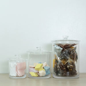 [Holar] Taiwan a fait 3 tailles ensemble de bocaux de stockage en plastique hermétiques ronds transparents avec couvercles - Product Image 5