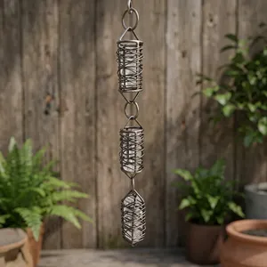 โซ่ฝนตกโลหะสไตล์อาร์ตเดโคสำหรับตกแต่งสวนกลางแจ้ง - Product Image 2