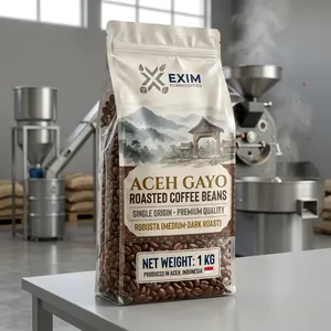 เมล็ดกาแฟโรบัสต้าเกาโยคั่วกลางเข้มระดับพรีเมียม 1 กก. ผลิตแบบดั้งเดิมจากอินโดนีเซีย สำหรับผู้นำเข้าระดับโลก Exim - Product Image 5