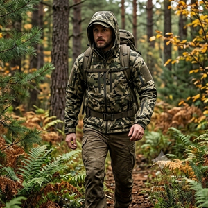 Custom Waterproof Softshell Camouflage Hunting <b>Summer</b> Outdoor Tactical <b>Jacket</b> Breathable Windproof Nylon Front Wholesale OEM - Product Image 4