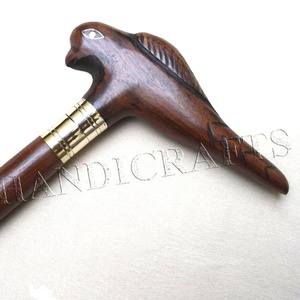 Bâtons de marche en bois à poignée de perroquet/bâtons et cannes de marche en bois nautique antique avec poignée de perroquet en bois - Product Image 2
