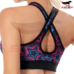 Soutien-gorge de sport imprimé par sublimation, grande taille, vêtements de fitness pour femmes de qualité supérieure, soutien-gorge de sport respirant uni pour le yoga - Product Image 3