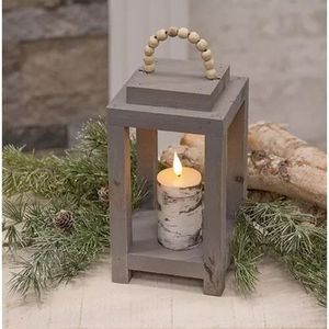 Portavelas de madera hecho a mano y personalizado con asa, para eventos y decoración del hogar, centros de mesa para decoración navideña - Product Image 1