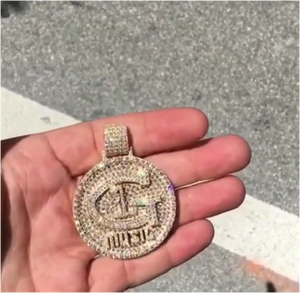 Collar con colgante de letras personalizadas estilo Hip Hop, cadena de oro moderna con incrustaciones de moissanita, hecho principalmente de plata para hombres y mujeres - Product Image 6