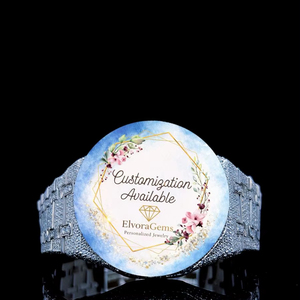 Reloj Personalizado con Diamantes de Imitación VVS de Alta Calidad, Resistente al Agua, Mecánico Automático, de Acero Inoxidable para Hombre - Product Image 2