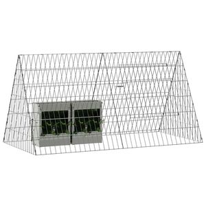 Jaula para Conejos de Acero Galvanizado Plateado de 650 x 55 x 55 cm para Mascotas - Product Image 3