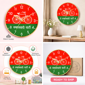 นาฬิกาแขวนผนังพิมพ์ลายตกแต่งส่วนบุคคล ดีไซน์การเมือง ใช้แบตเตอรี่ เหมาะสำหรับวันแม่และวันรับปริญญา - Product Image 3