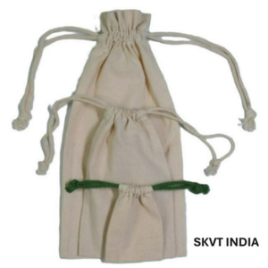 Custom 100%Organic Cotton <b>Drawstring</b> <b>Pouch</b> Bag Eco-friendly Recyclable Gift Jewelry Packaging Storage with Silk Screen Printing - Product Image 1