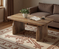 Table basse moderne en bois de style nordique avec tiroirs de rangement, design à panneaux pliables, mobilier de salon, provenance Inde