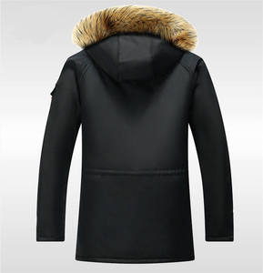 Chaqueta Acolchada de Forro Polar de Nailon Recubierto Ecológico para Hombre, Estilo Casual, Otoño Invierno, Clásica, Cortavientos, Transpirable, con Capucha y Logotipo Frontal - Product Image 4