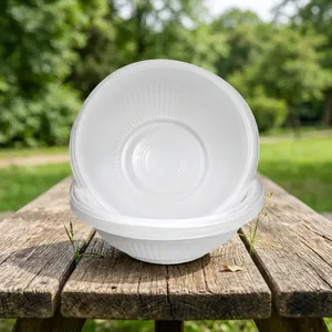 High on Demand 230ml Round Bagasse <b>Pulp</b> Moulded Biodegradable Disposable Food Serving Bowl for Party Catering Soups Snacks - Product Image 4