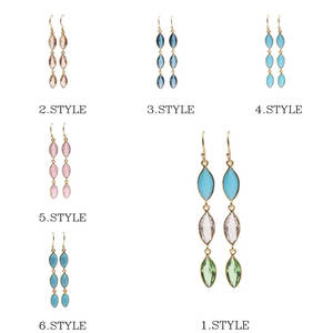 ต่างหูทองเหลืองชุบเงินทำมือสไตล์โบโฮวินเทจแบบยาวหลายชิ้น - Product Image 3