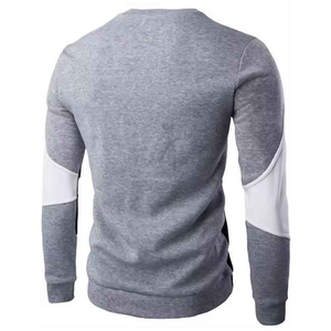 Unisex Color Blocking Crew Neck Pullover Sweatshirt Terry Fabric <b>Eco</b>-Friendly <b>Dot</b> Pattern Regular Fit Knitted Casual Winter Wear - Product Image 5