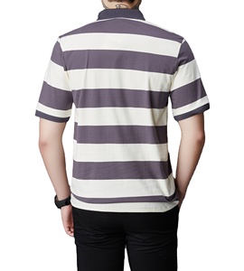 เสื้อโปโลสำหรับผู้ชายผ้าคอตตอน/ผ้าสแปนเด็กซ์ปักลายทางเสื้อยืดและเสื้อโปโลสำหรับเด็กผู้ชาย - Product Image 2