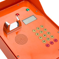 Téléphone extérieur résistant aux intempéries, robuste, pour urgences publiques, avec écran LCD, pour aéroports et gares routières
