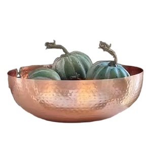Tazón de Cobre de Alta Calidad para Ensaladas, Diferentes Tamaños, Tazones de Cobre Puro Natural, Tamaño Personalizado para Tazón de Cobre Martillado - Product Image 1
