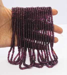 ลูกปัดโรโดไลต์การ์เนตธรรมชาติ AAA รูปทรงกลมเรียบ ขนาด 4.4 มม. สีม่วง ลูกปัดพลอยการ์เนตทรงกลมเรียบ ขนาด 16 นิ้ว สำหรับทำเครื่องประดับ - Product Image 5