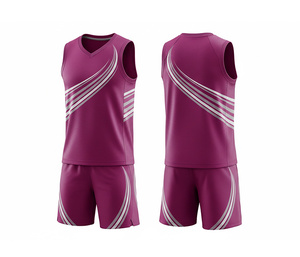Uniforme de basket-ball de qualité professionnelle, sublimation intégrale, pour maillot et short en polyester respirant et à séchage rapide, pour hommes et femmes - Product Image 3