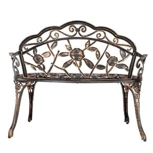Sedia a sdraio da esterno in alluminio pressofuso da 98 cm per decorazione di cortili, panchine da patio per parchi e giardini, simile a 05671529 - Product Image 3