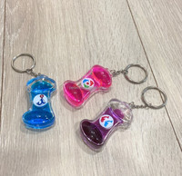 Mini Llavero con temporizador de burbujas líquidas llavero sensorial visual