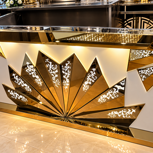 Zorvielle GrandVista, comptoir de buffet de luxe orné et éclairé en acier inoxydable, livraison rapide, utilisation intérieure/extérieure - Product Image 6