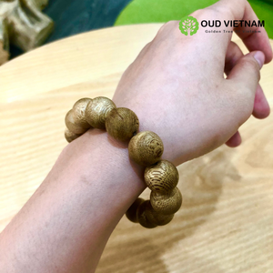 Bracelet de perles d'agarwood naturel vietnamien fait main de qualité supérieure Oud SNBG2.0 Vente en gros Cadeau d'entreprise B7-030 - Product Image 1
