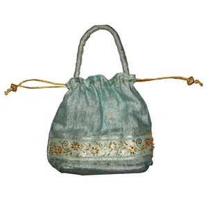 Drawstring Closure & Handle Tissue Organza Gift Bag