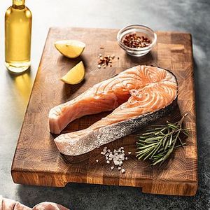 Planche à découper en bois massif de haute qualité, épaisse, résistante au déformage, pour la cuisine - Product Image 1