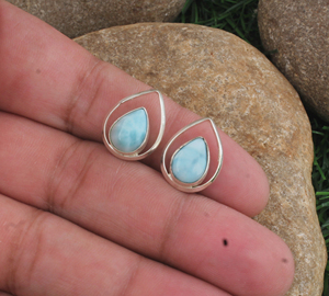 Wholesale 925 Sterling Silver Turquoise Drop Earrings Water Drop Shape Luxury Gift Handcrafted Fine <b>Jewelry</b> Supplier - Product Image 3