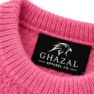 Womens Fuzzy Knit Sweater Crew Neck <b>Long</b> Sleeve Wool/Polyester Blend Pullover Soft Warm <b>Thick</b> Solid Casual Autumn Fashion - Product Image 3