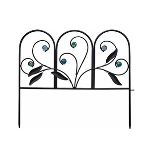 Best Arrival Garden Fence Set Black Decorative Barrier Landscape Iron <b>Wire</b> Border Folding Metal Fence Panels - Product Image 6