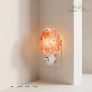 Lámpara de Pared de Sal del Himalaya Natural con Base Giratoria e Interruptor para Decoración de Interiores, Venta al Por Mayor - Product Image 5