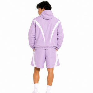 Custom High Quality Embroidery <b>Patch</b> logo <b>Shorts</b> Tracksuit Windbreaker Set Lightweight Nylon Patchwork Summer Tracksuit Hoodies - Product Image 2