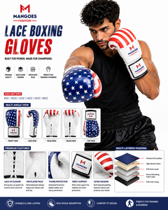 Guantes de Boxeo de Encaje MANGOES FASHION Personalizados al por Mayor, Profesionales para Entrenamiento de Combate, Antideslizantes, Transpirables, Ajustables, Unisex, Duraderos, de PU - Product Image 6