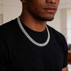 Cadenas y Collares de Moissanita VVS, Estilo Hip Hop, Plata de Ley 925, Chapado en Oro, Cadena Cubana para Hombre, Certificado IGI, Regalo - Product Image 6