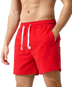 Shorts en molleton pour hommes 100% coton, décontractés, amples, style jogger, pour la gym, l'entraînement et la course, unis, vierges, personnalisables, vente en gros - Product Image 4