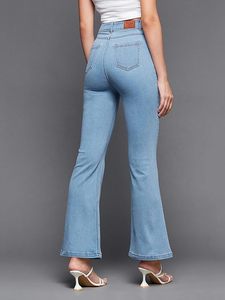 Jeans tendance pour femmes, coupe droite, style décontracté, denim moderne, vêtements de mode - Product Image 3