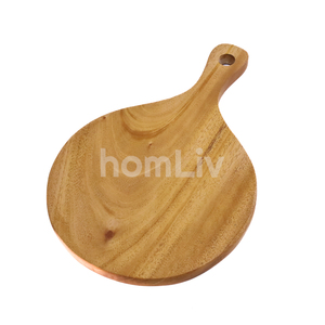 เขียงไม้มะฮอกกานีทำมือ HomLiv พร้อมด้ามจับมีด  ถาดเสิร์ฟชีส น้ำหนักเบา เป็นมิตรต่อสิ่งแวดล้อม - Product Image 2
