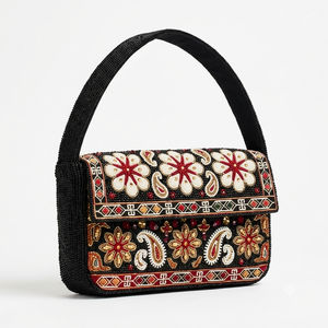Handmade Mushroom Beaded <b>Shoulder</b> <b>Bag</b> <b>Women</b> Turquoise Forest Flap Evening Clutch Underarm Handbag Purse - Product Image 6
