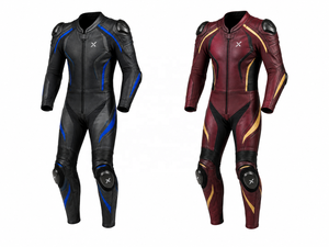 Shoulder Slider Racing One-Piece Leather Motorcycle Suit | Black Gray Blue | OEM ODM Manufacturer | Premium Design Quality | - Product Image 5