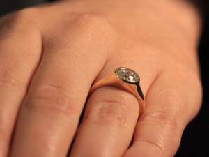 Anillo de Compromiso Solitario de Oro Sólido de 14K con Diamante Cultivado en Laboratorio Certificado por IGI, Chapado en Oro, Corte Redondo, 1 Quilate, Regalo de Aniversario - Product Image 3