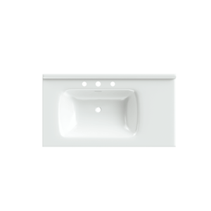 Mobili bagno moderni da 36 pollici con lavabo singolo a incasso, 2 ante e 4 cassetti - Soluzione solo lavabo - Product Image 1
