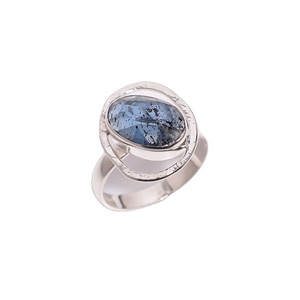 Moss kyanite-Anillo de Plata de Ley 925 hecho a mano para mujer, joyería fina india, fabricante de anillos - Product Image 1