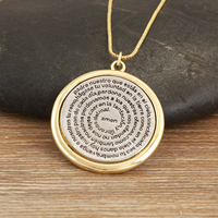 Collier pendentif QIKU unique en cuivre plaqué or 18 carats avec lettres rondes/croix/papillon et zircon, cadeau pour femme