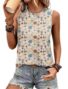Blusas sin mangas casuales de verano para mujer con diseño de ojales, personalizables con logo OEM - Product Image 5