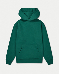 Sweat-shirt à capuche oversize en coton pour homme, style décontracté automne, brodé avec poche kangourou et motif gaufré en relief uni - Product Image 6